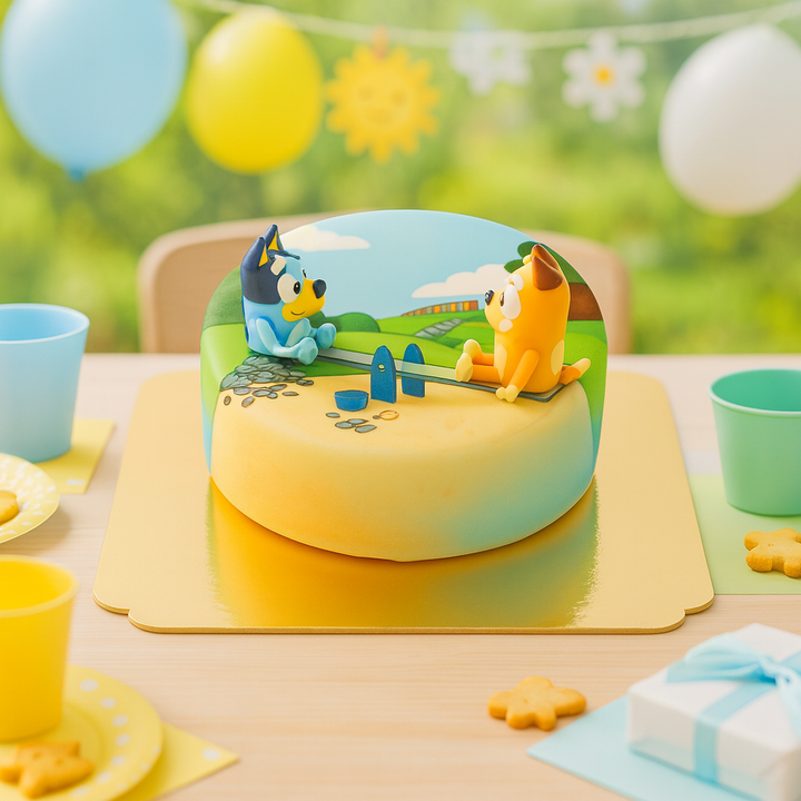 Bluey®-Figur auf Torte