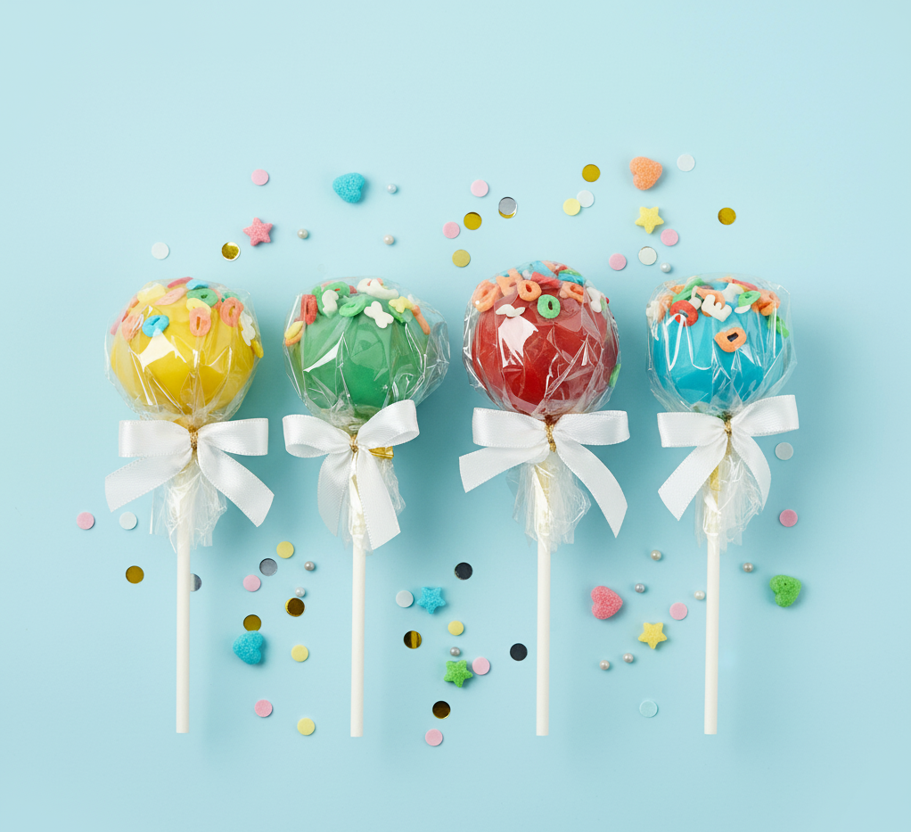 Bunte Buchstaben Cake-Pops (12 Stück)