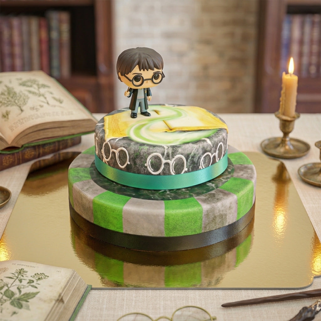 Harry Potter® auf zweistöckiger Basilisken-Torte