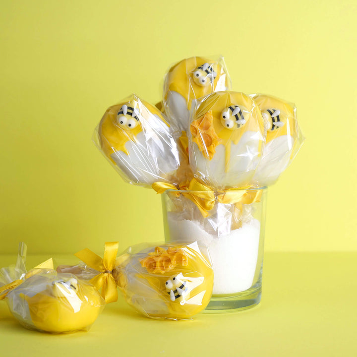 Honigbienen Cake-Popsicle (10 Stück)