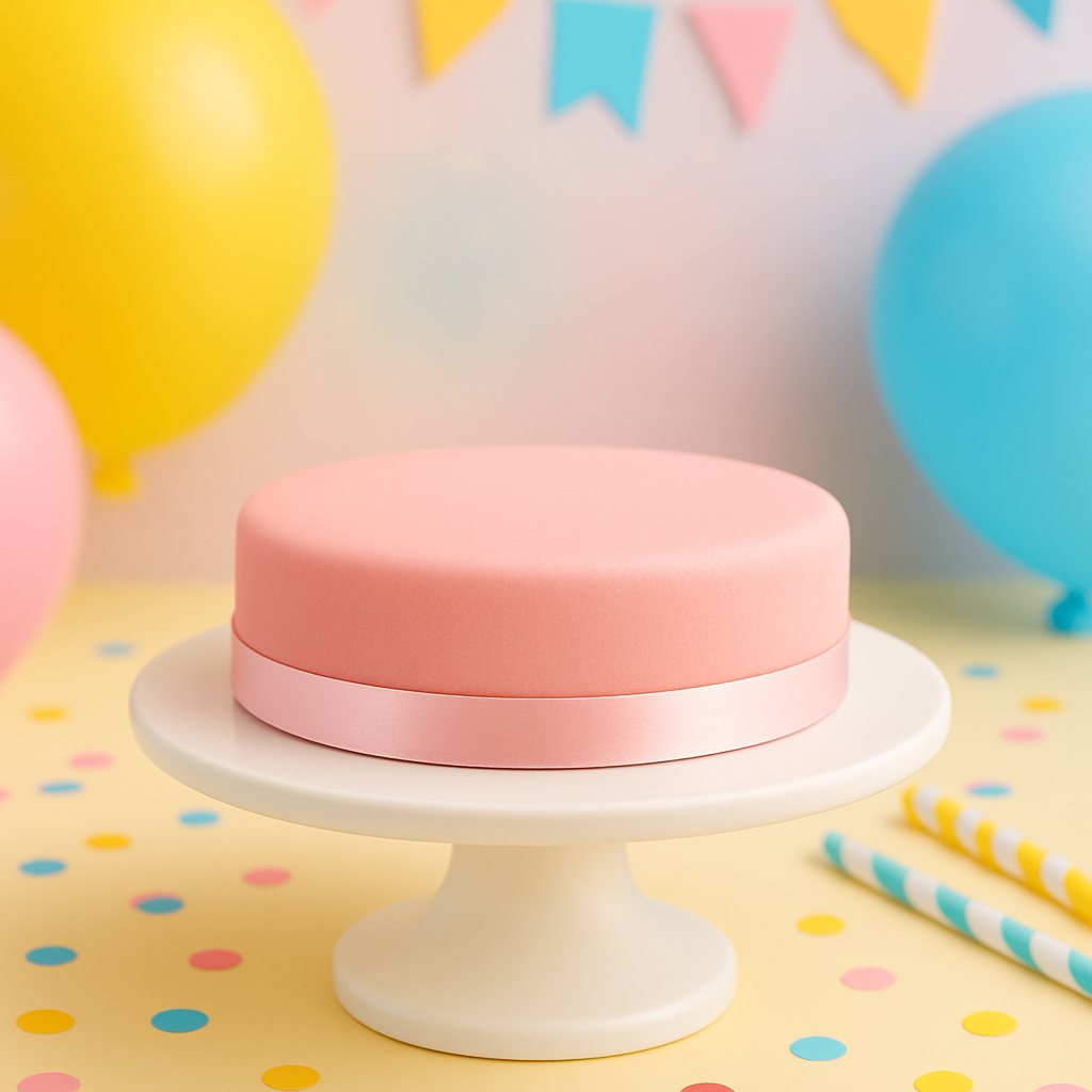 Pinke Torte mit Tortenband