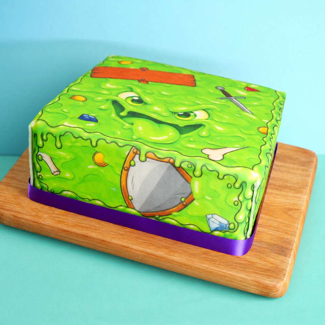 Quadratische Schleimwürfel Monstertorte Deluxe