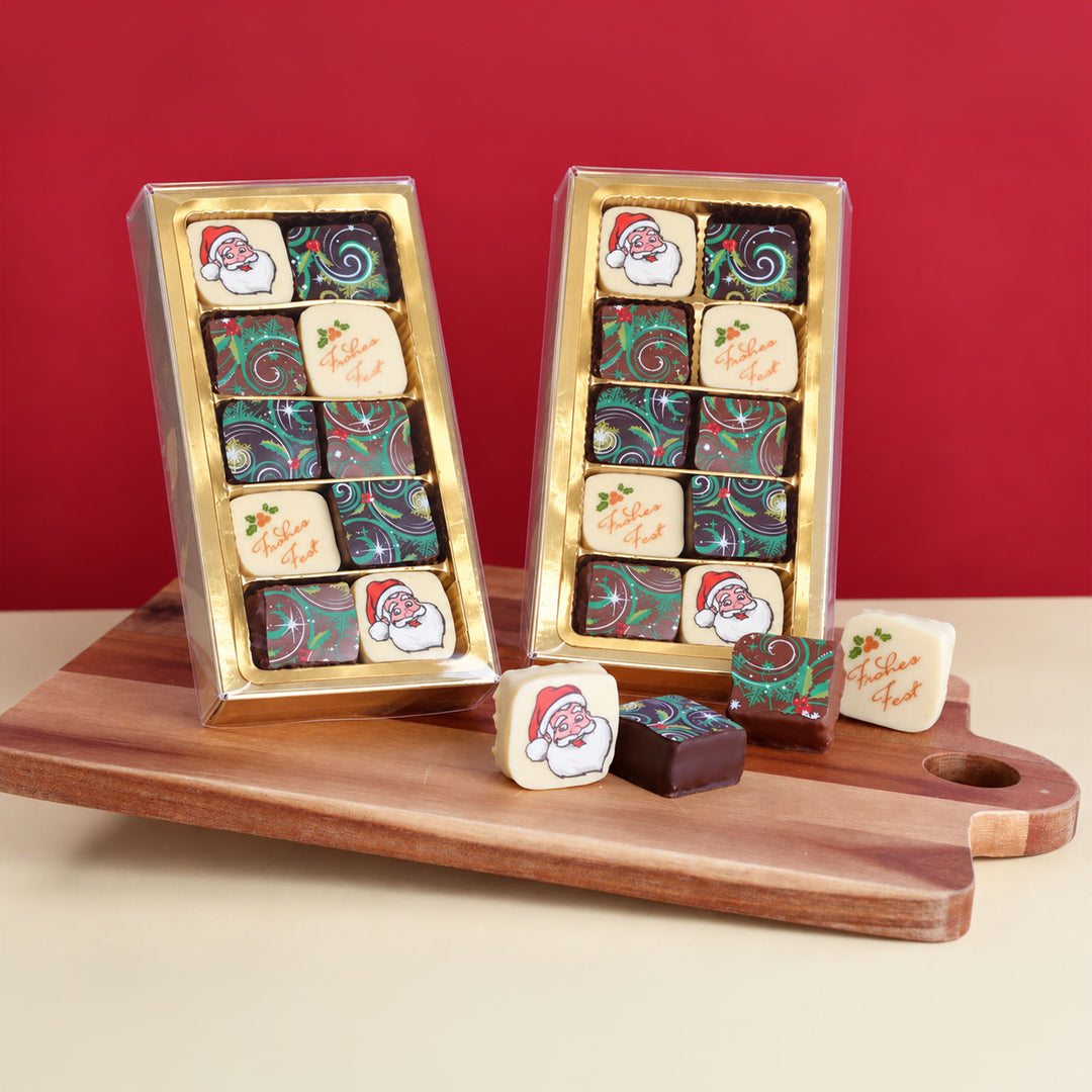 Weihnachtliche Mini-Törtchen Geschenkbox – 20 Petit Fours