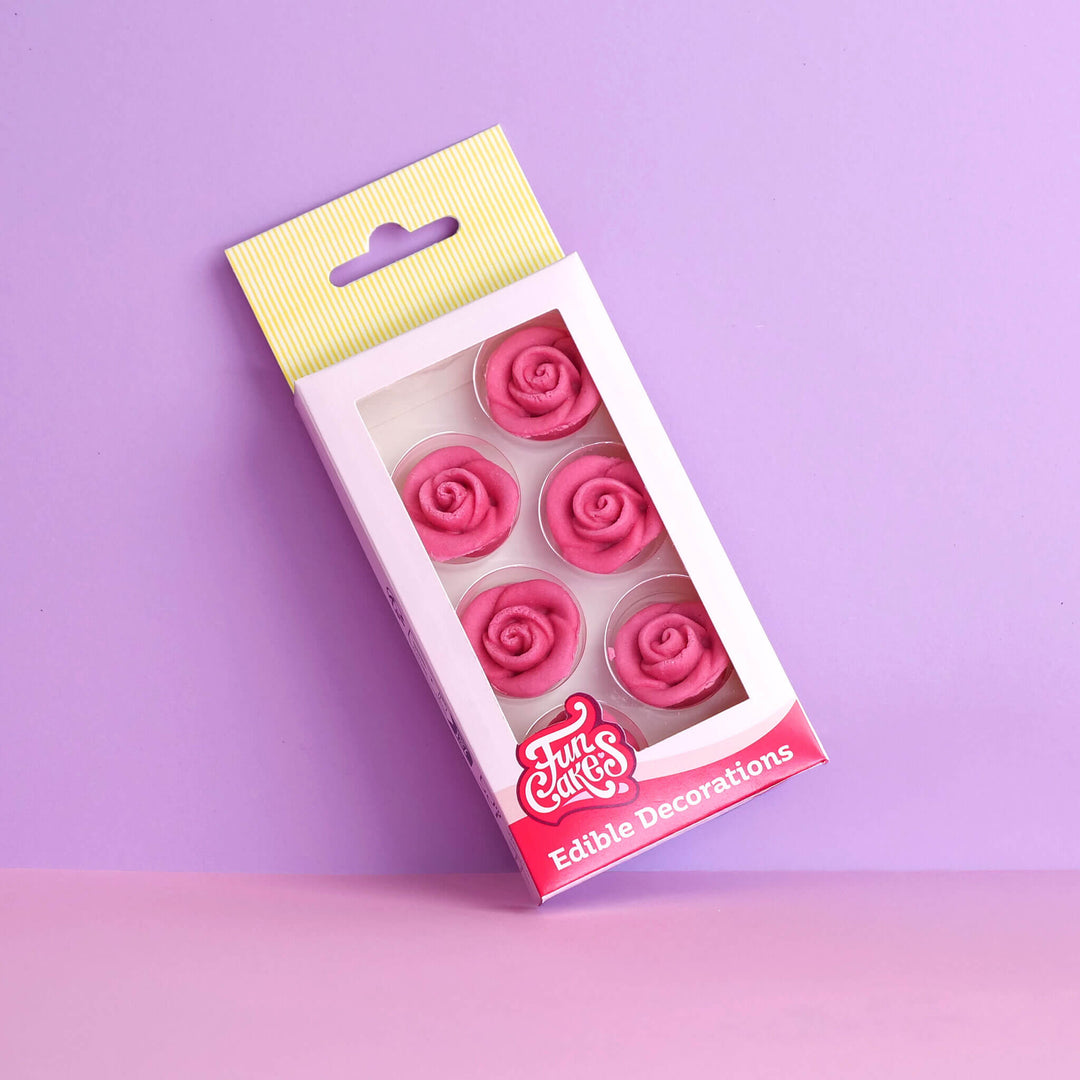Zucker-Rosen Rosa (6er Set)