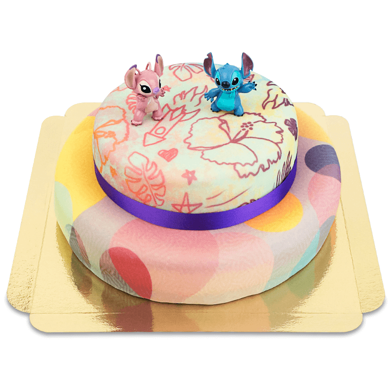 Angel & Stitch® auf 2-stöckiger Torte