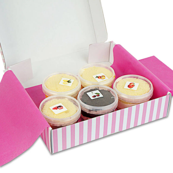 Torte-Geschmacksproben "Früchte-Mix" (5er-Set)