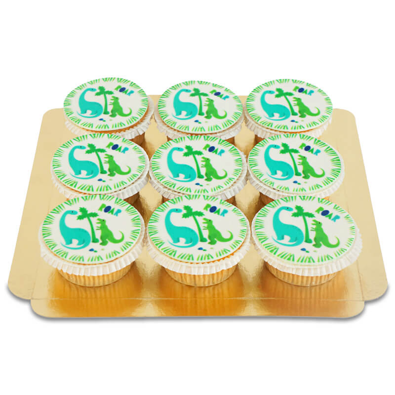 Dinosaurier Cupcakes (9 Stück)