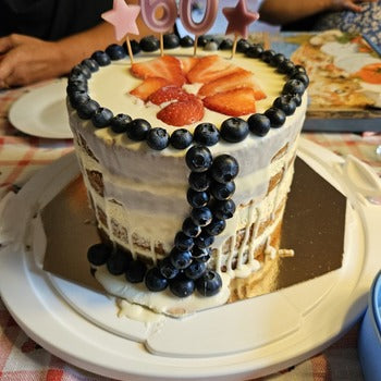 Naked Cake Vanille/Himbeere - verschiedene Größen