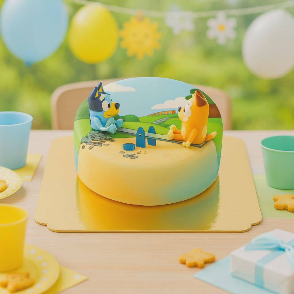 Bluey®-Figur auf Torte