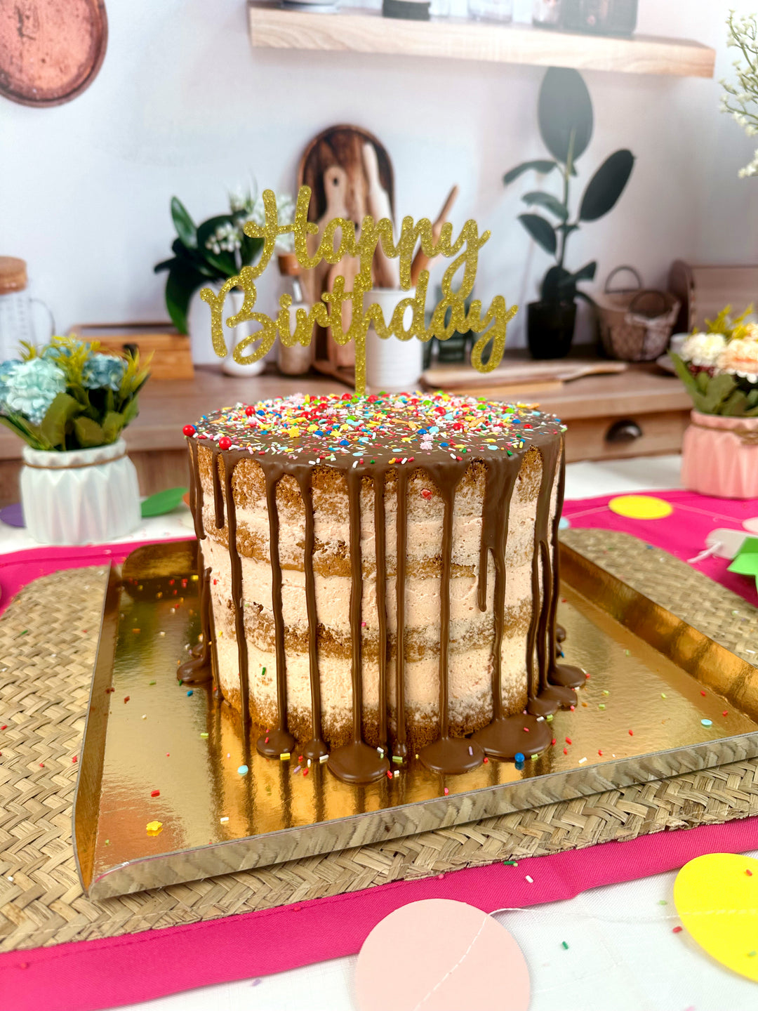 Naked Cake Vanille/Himbeere - verschiedene Größen