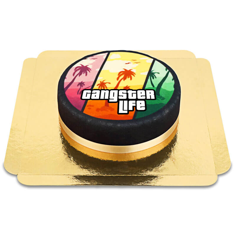 Videospiel-Cover-Torte "Gangster Life"