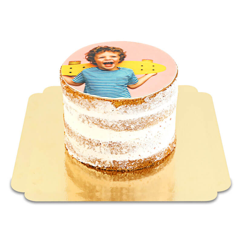Foto-Naked-Cake Vanille mit Keks-Crunch